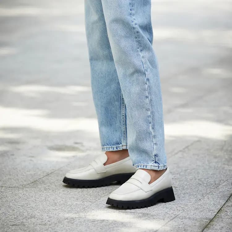 Clarks Qadın Loafer Ayaqqabısı Ağ 7