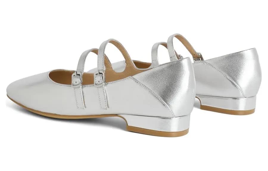 BELLE Mary Jane Shoes Women's Silver 3
