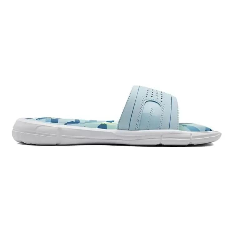 Under Armour Ignite Series Slip-Resistant Cushioning Lightweight Slippers White Green Kids' 2