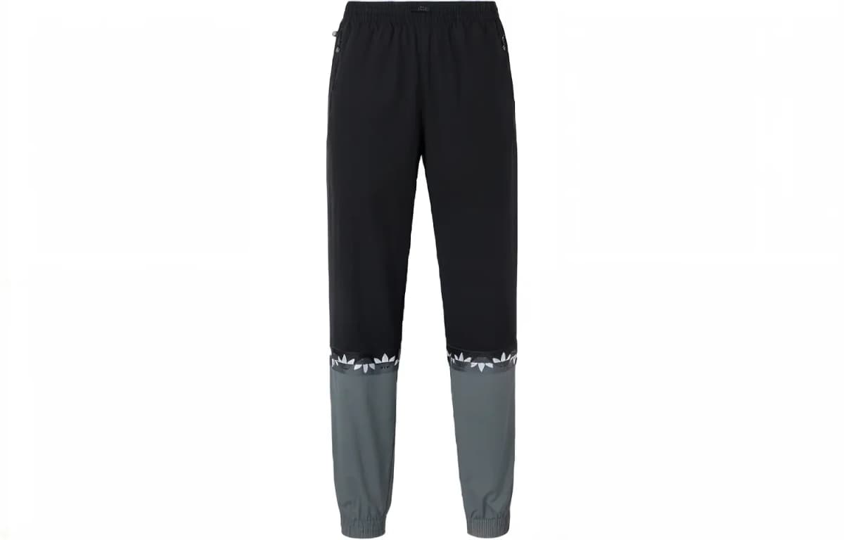 adidas Originals Color-Block Logo Print Tapered Track Pants Men's Black