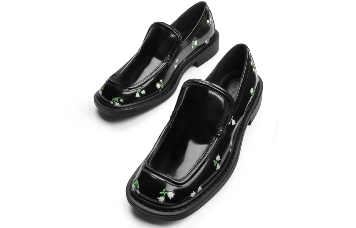 CHARLES&KEITH British Square Toe Slip-On Loafers Women's 3