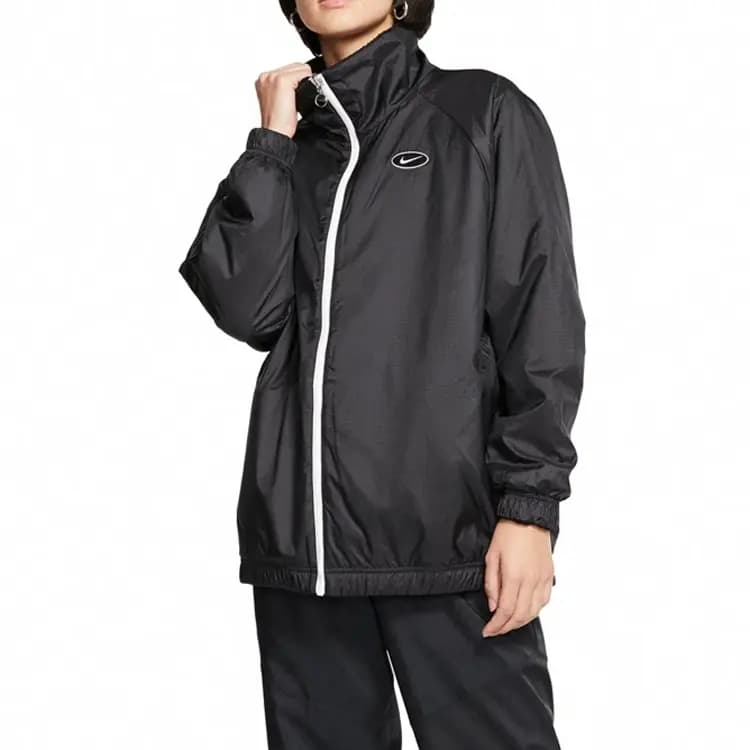 Nike Big Swoosh Fleece Reversible Fleece-Lined Jacket Asian Fit Winter Women's Black 5