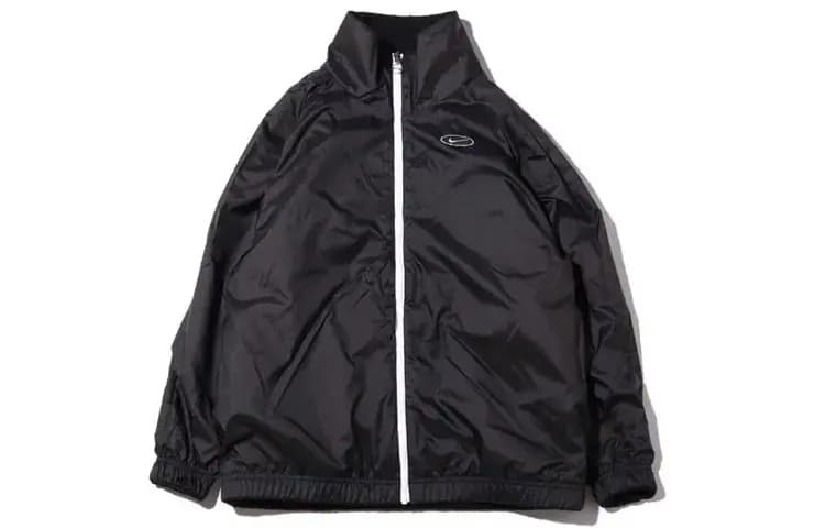 Nike Big Swoosh Fleece Reversible Fleece-Lined Jacket Asian Fit Winter Women's Black 3