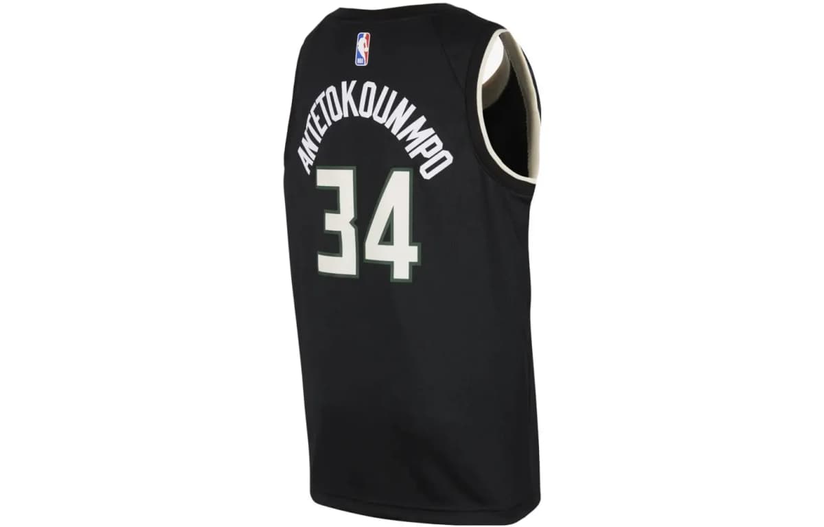 Jordan Kids NBA Swingman Jersey Milwaukee Bucks #34 Uşaq Qara 2