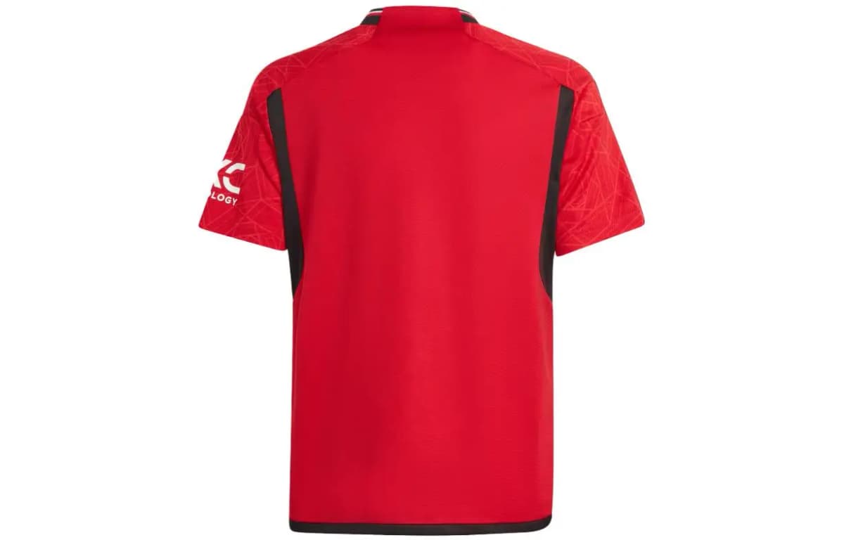 adidas Kids Letter Print Round Neck Short Sleeve Football Jersey Boys' Red 2