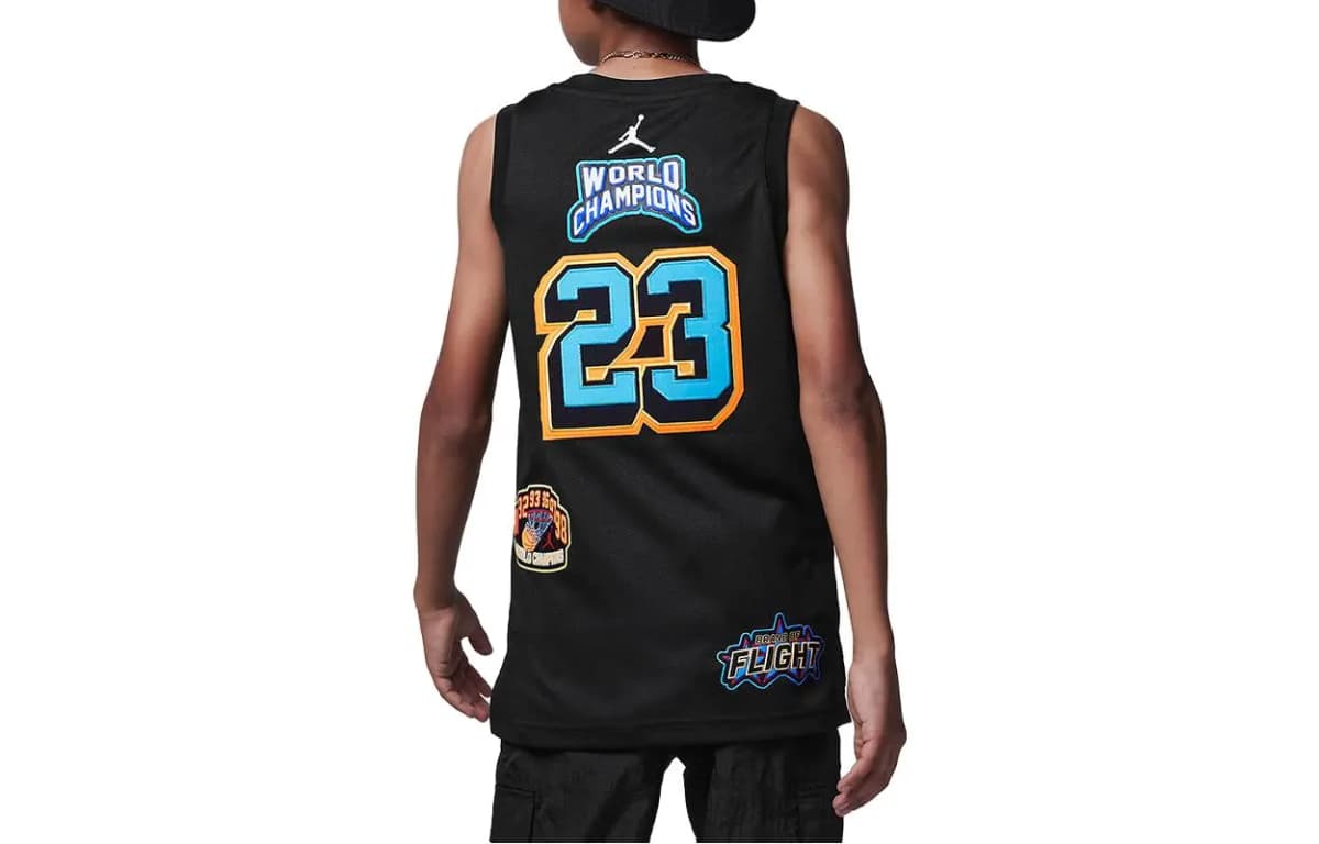Jordan Patch Pack Basketbol Maykası Uşaq Qara 2
