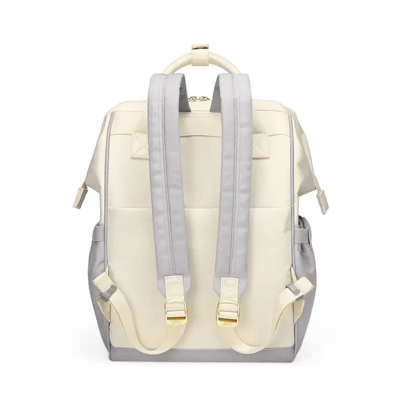 POLO Fabric Laptop Bag For Women's University Students Back To School Backpack For Women's Large Women's Apricot Green 9