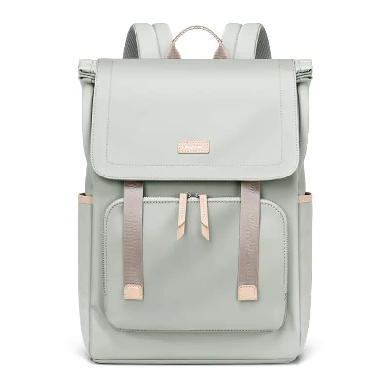 POLO Textile, Synthetic Leather Backpack Large Women's Light Gray/Sea Breeze Green 9