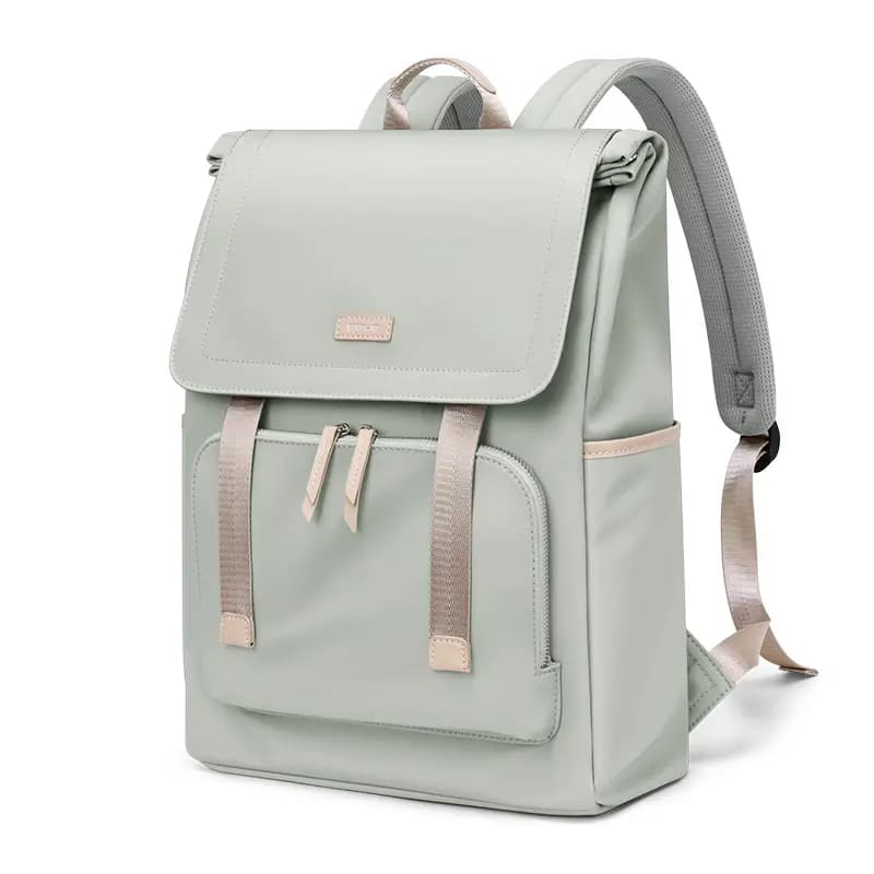 POLO Textile, Synthetic Leather Backpack Large Women's Light Gray/Sea Breeze Green 8