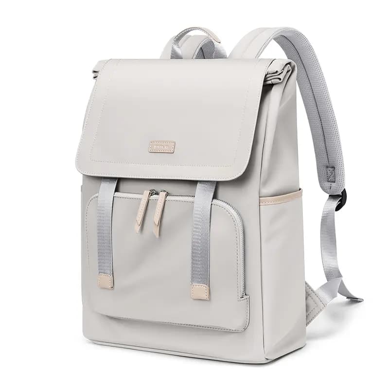 POLO Textile, Synthetic Leather Backpack Large Women's Light Gray/Sea Breeze Green 2