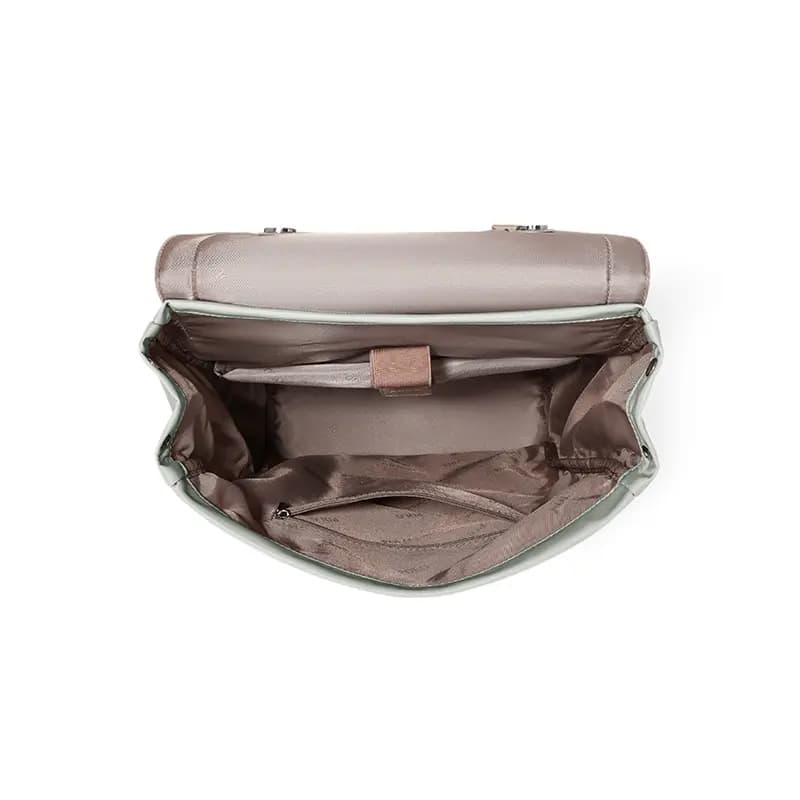 POLO Textile, Synthetic Leather Backpack Large Women's Light Gray/Sea Breeze Green 13
