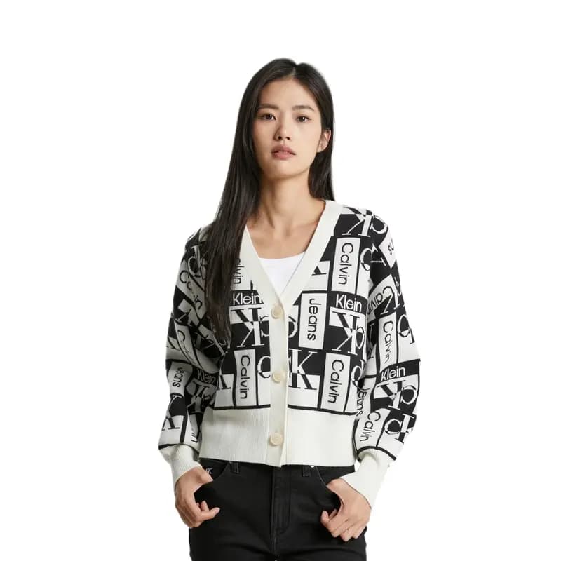 CK/Calvin Klein Qadın Trikotajı Qara/Ağ 3
