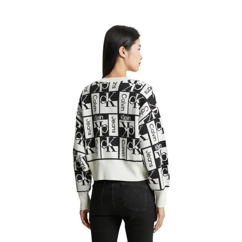 CK/Calvin Klein Qadın Trikotajı Qara/Ağ 4