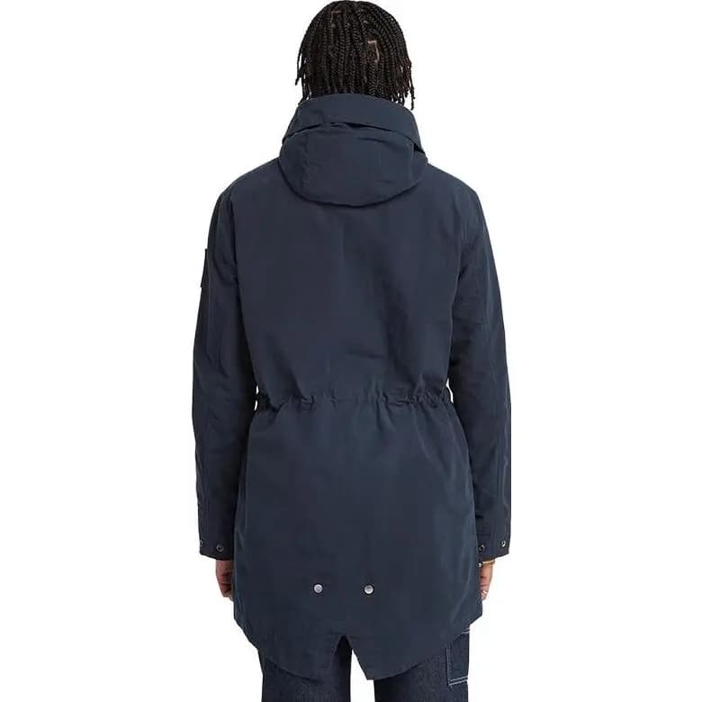 Timberland Solid Casual Water-Repellent Hooded Zip Long-Sleeve Parka Men's Deep Sapphire Blue 4