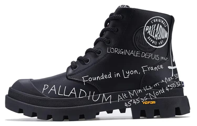 Palladium Pampa Martin Kişi Çəkməsi Qara/Ağ