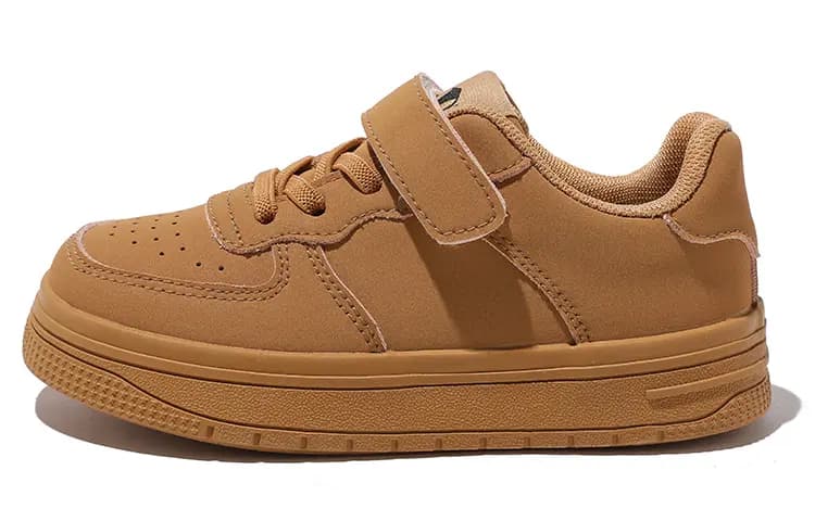 BIG WASP Kids Simple Versatile Campus White Shoes Lightweight Breathable Low-Top Skate Shoes 7