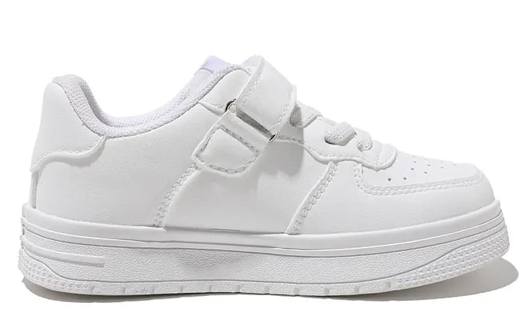BIG WASP Kids Simple Versatile Campus White Shoes Lightweight Breathable Low-Top Skate Shoes 2