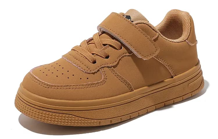 BIG WASP Kids Simple Versatile Campus White Shoes Lightweight Breathable Low-Top Skate Shoes 9