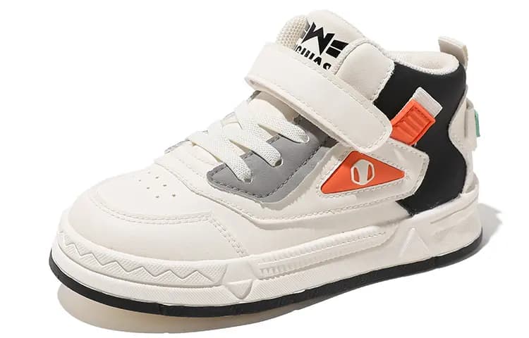 BIG WASP Kids Lace-Up Trendy Comfortable Wear-Resistant Anti-Kick High-Top Skate Shoes 3