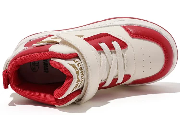 BIG WASP Kids Lace-Up Trendy Comfortable Wear-Resistant Anti-Kick High-Top Skate Shoes 17