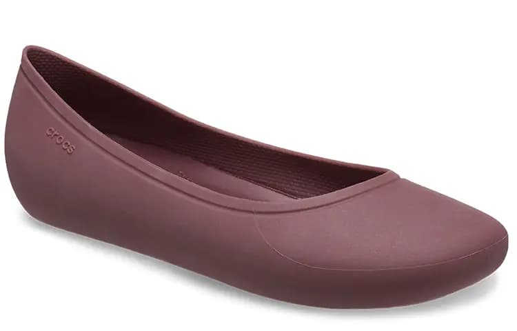Crocs Brooklyn Flats Qadın Ayaqqabısı Dark Cherry 3