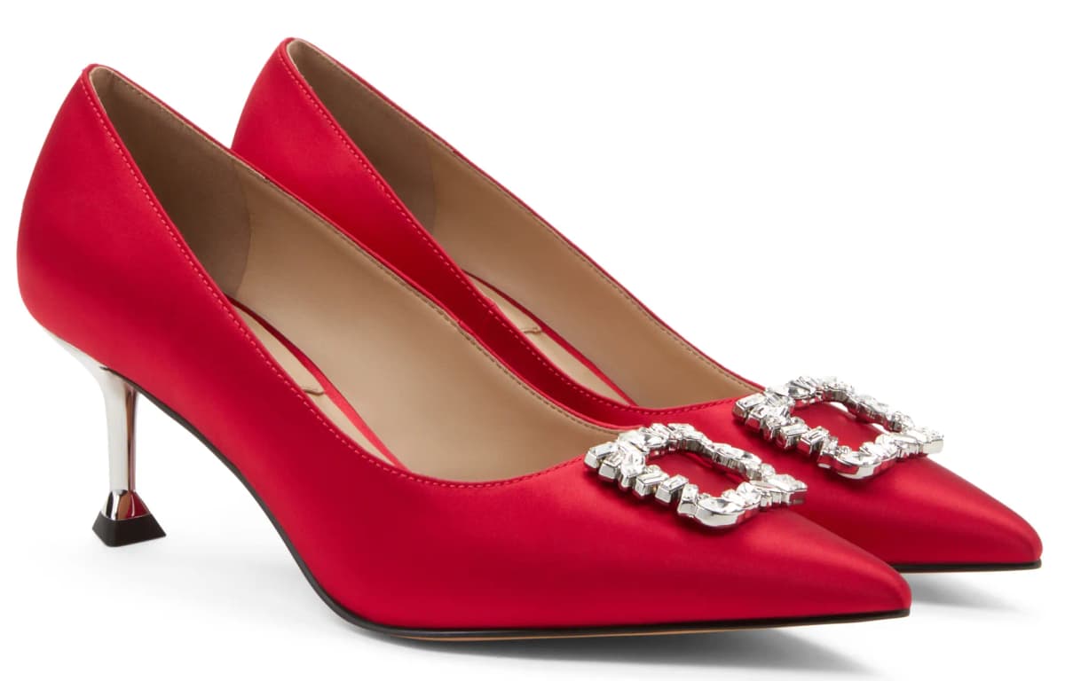 CHARLES&KEITH Qadın Hündürdaban Ayaqqabısı 6sm Qırmızı 4