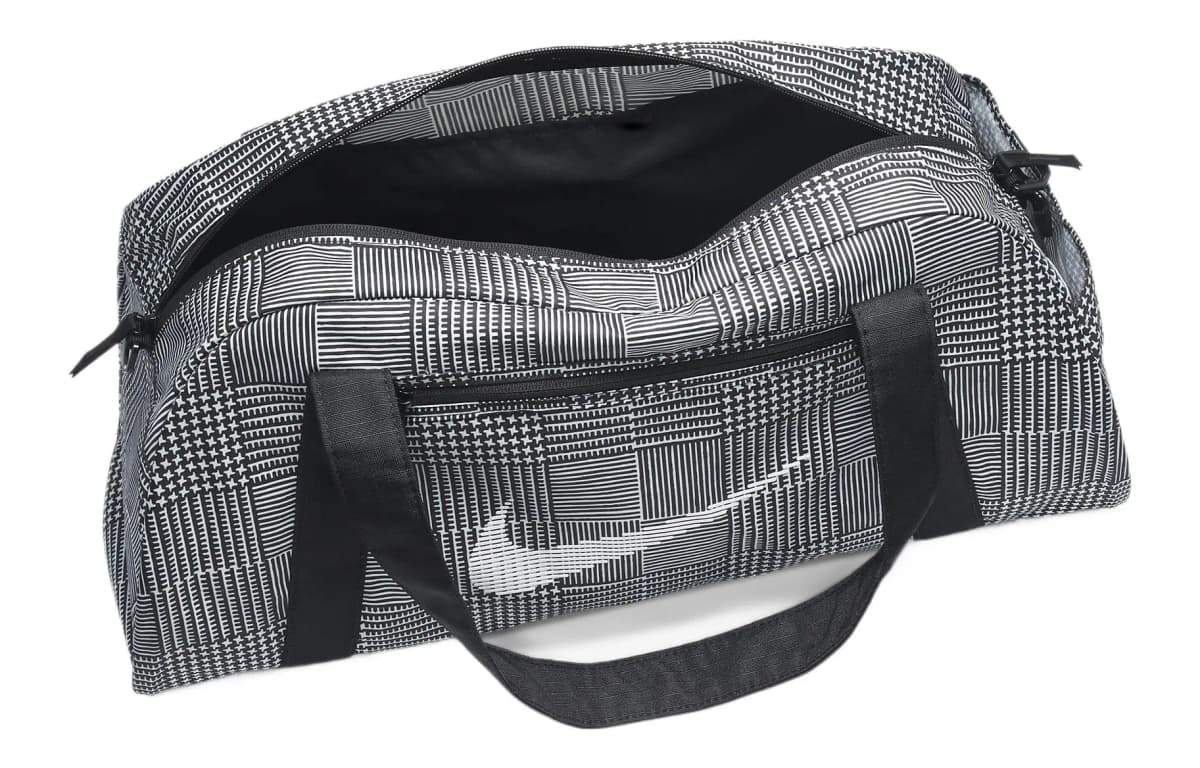 Nike Casual Sports Zippered Fabric Shoulder Bag Travel Tote Women's Black 4