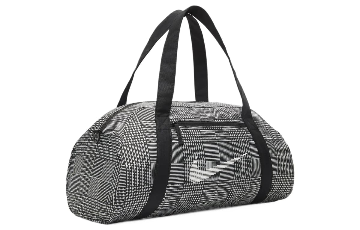 Nike Casual Sports Zippered Fabric Shoulder Bag Travel Tote Women's Black 2