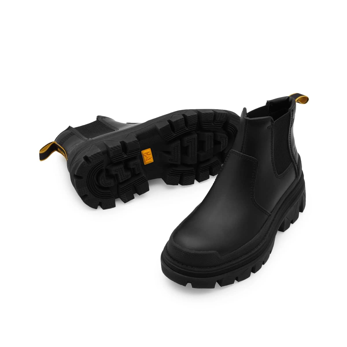 CAT Short Mid-Calf Outdoor Work Boots Martin Boots Unisex Black 3