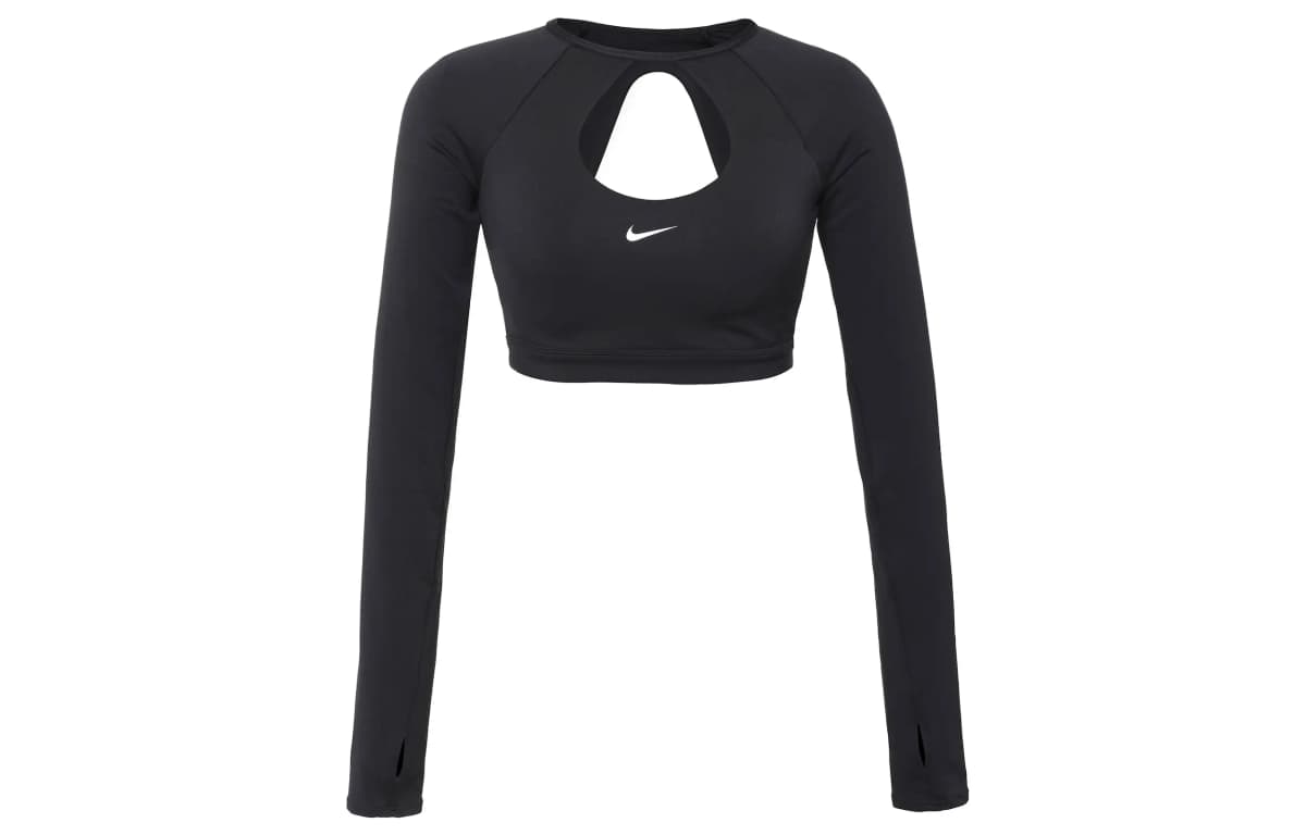 Nike Qadın Uzunqol Crop Köynək Qara