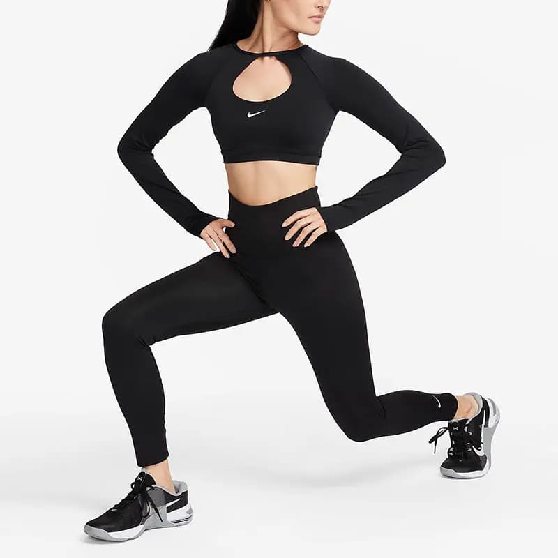 Nike Qadın Uzunqol Crop Köynək Qara 3