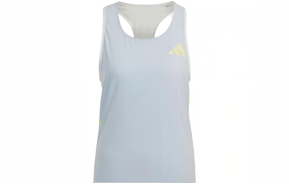 adidas Color Block Quick-Dry Running Tank Top Women's Blue Silver Gray