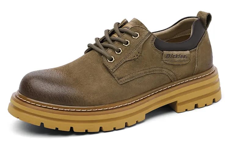 Dickies British Style Classic Versatile Outdoor Thick Sole Chunky Low-Top Work Shoes Men's Camel 2
