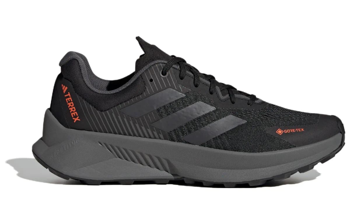 Adidas Terrex Soulstride Flow Gore Tex Core Black Grey Impact Orange 2