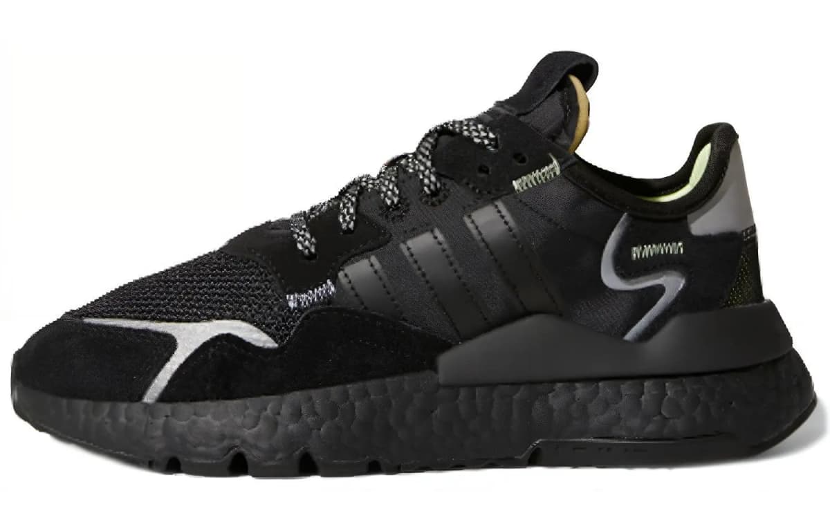Adidas Originals Nite Jogger J Non-slip Lightweight Kids Lifestyle Shoes Black Teenagers
