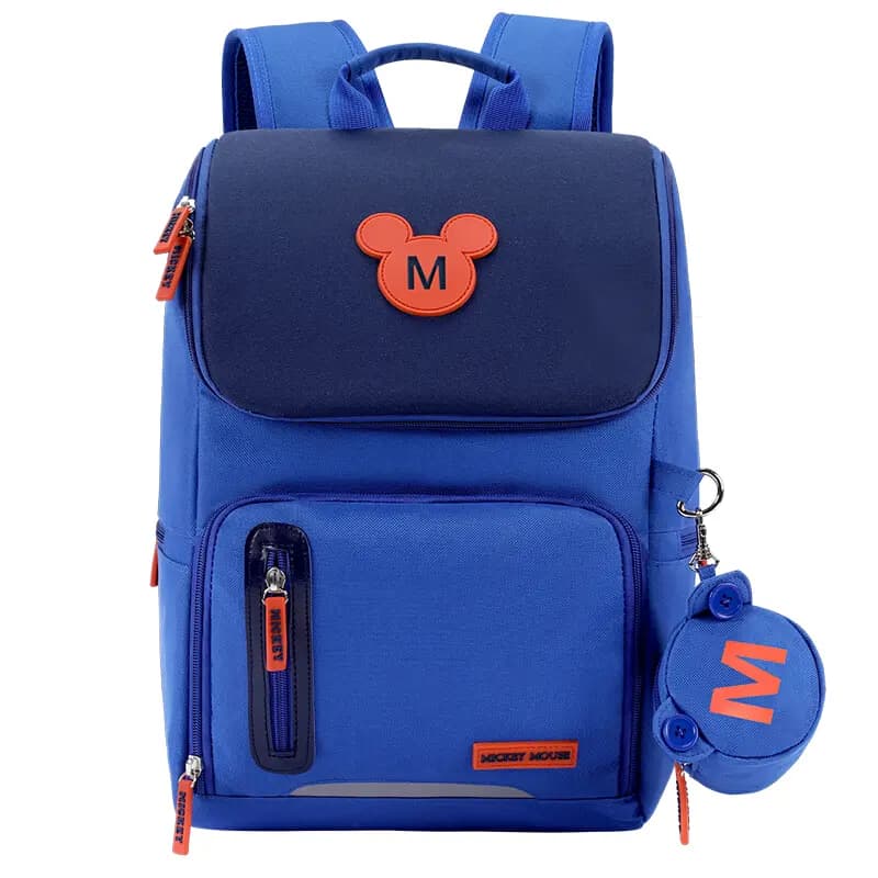 Disney Mickey Polyester Məktəbli Çantası Göy/Çəhrayı/Mavi 6