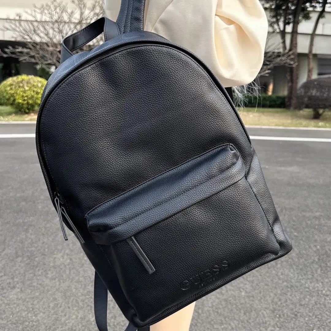 GUESS Synthetic Leather University Student Leather Lightweight Backpack Travel Backpack Laptop Backpack Regular Unisex 10