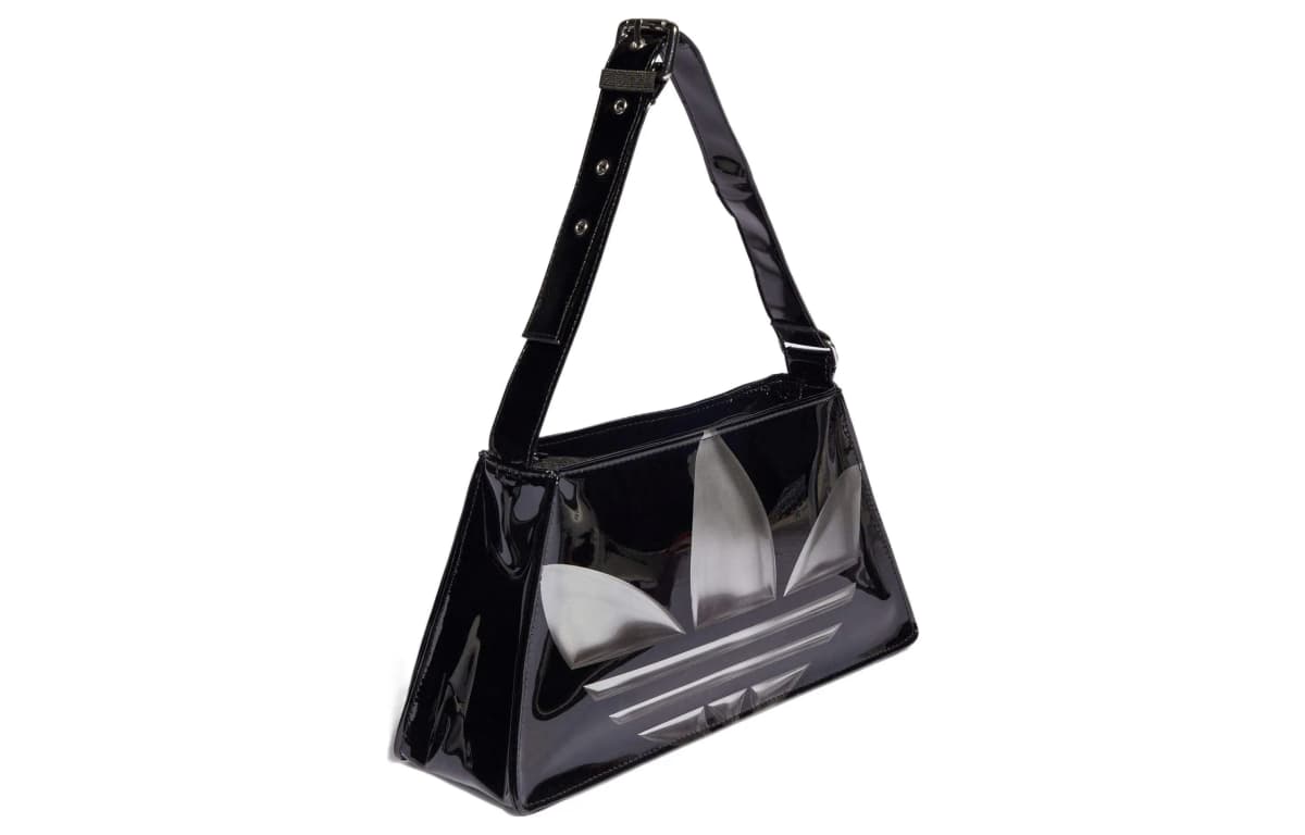 Adidas Originals Polyurethane Leather Handbag Mini Unisex Black 2