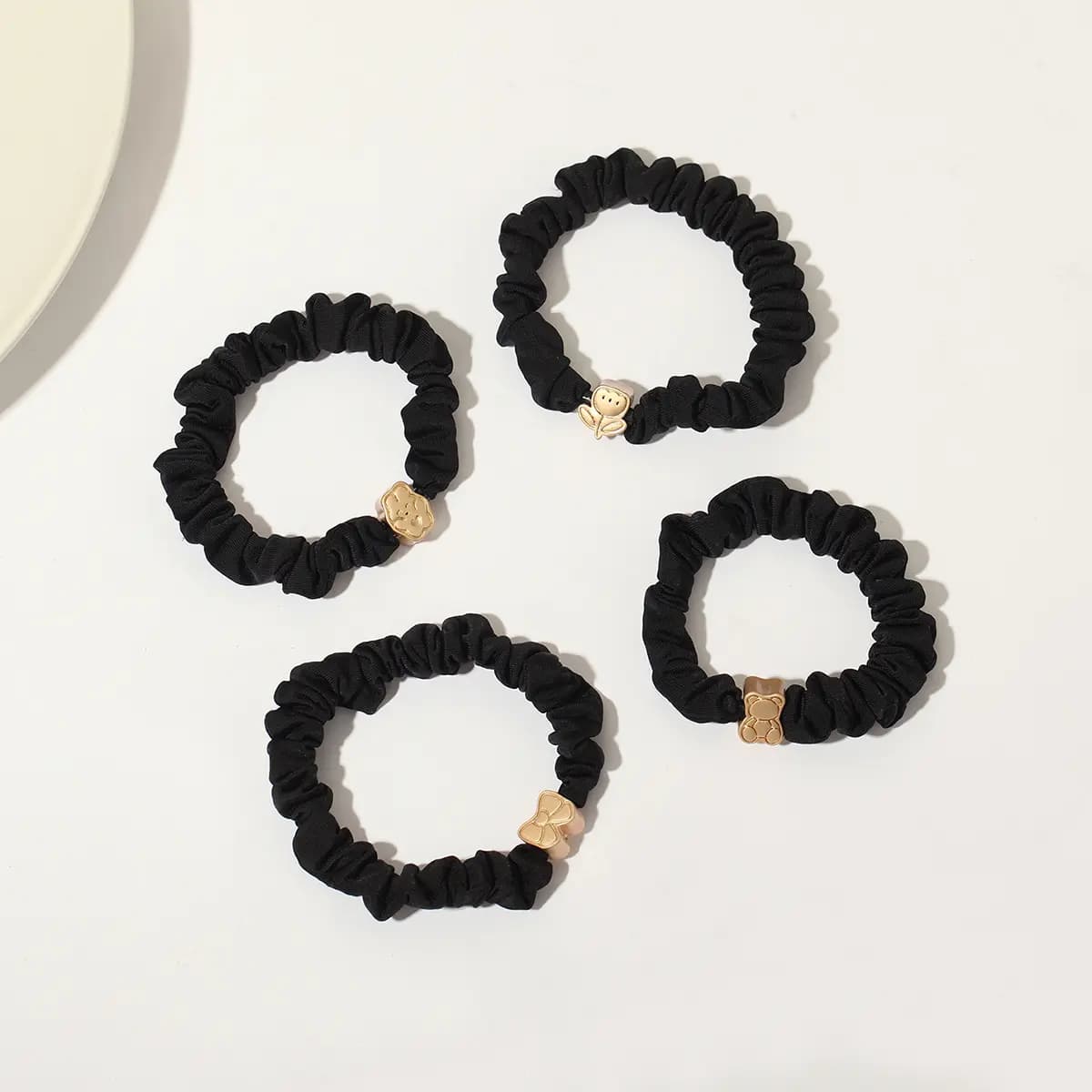 CHIMERA Sweet 8-Piece Set Rabbit Bear Hair Ties Bow Flower Hair Accessories Women's 4