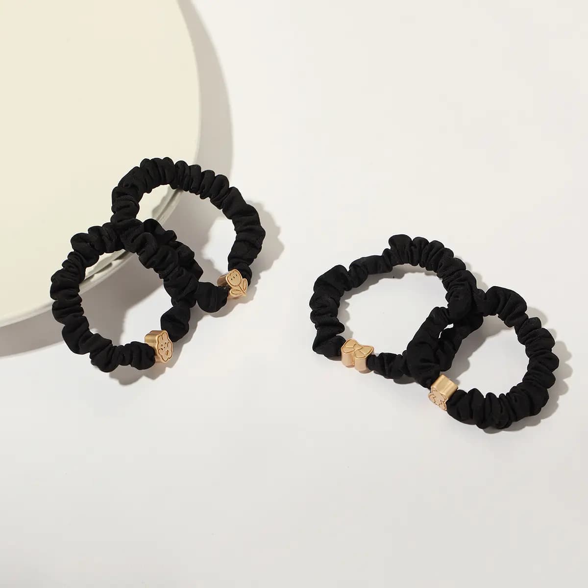 CHIMERA Sweet 8-Piece Set Rabbit Bear Hair Ties Bow Flower Hair Accessories Women's 3