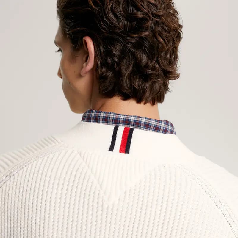 Tommy Hilfiger Kişi Cemper Ekru 6