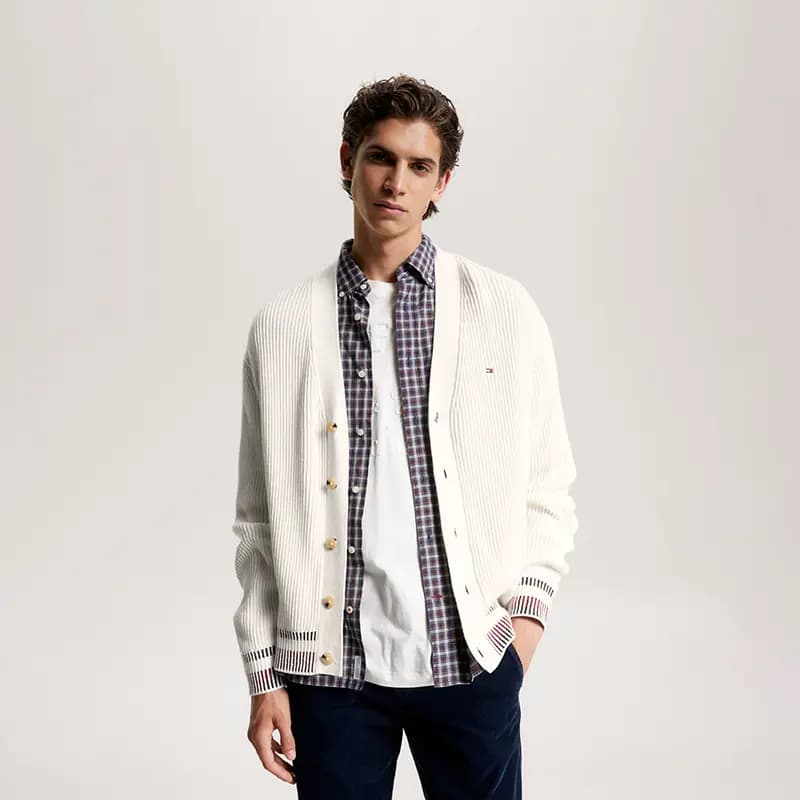 Tommy Hilfiger Kişi Cemper Ekru 3