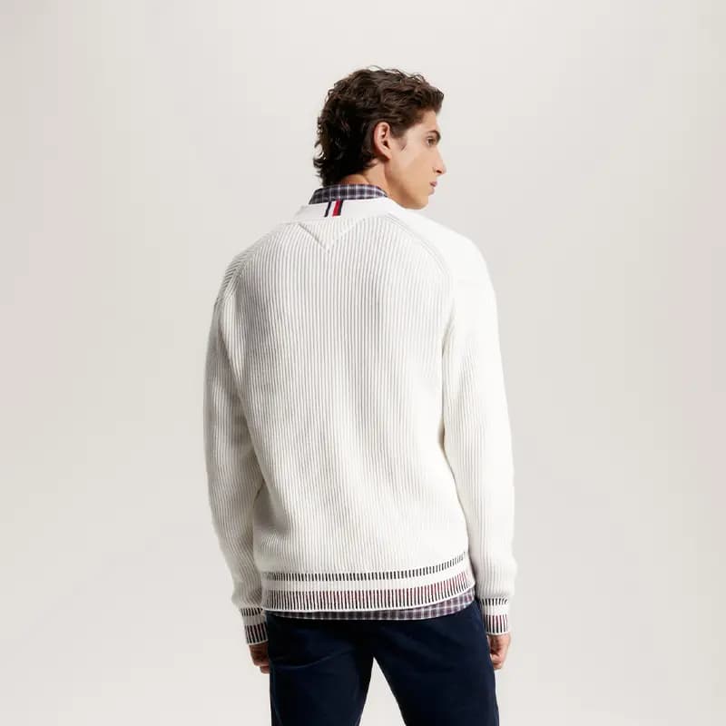 Tommy Hilfiger Kişi Cemper Ekru 4