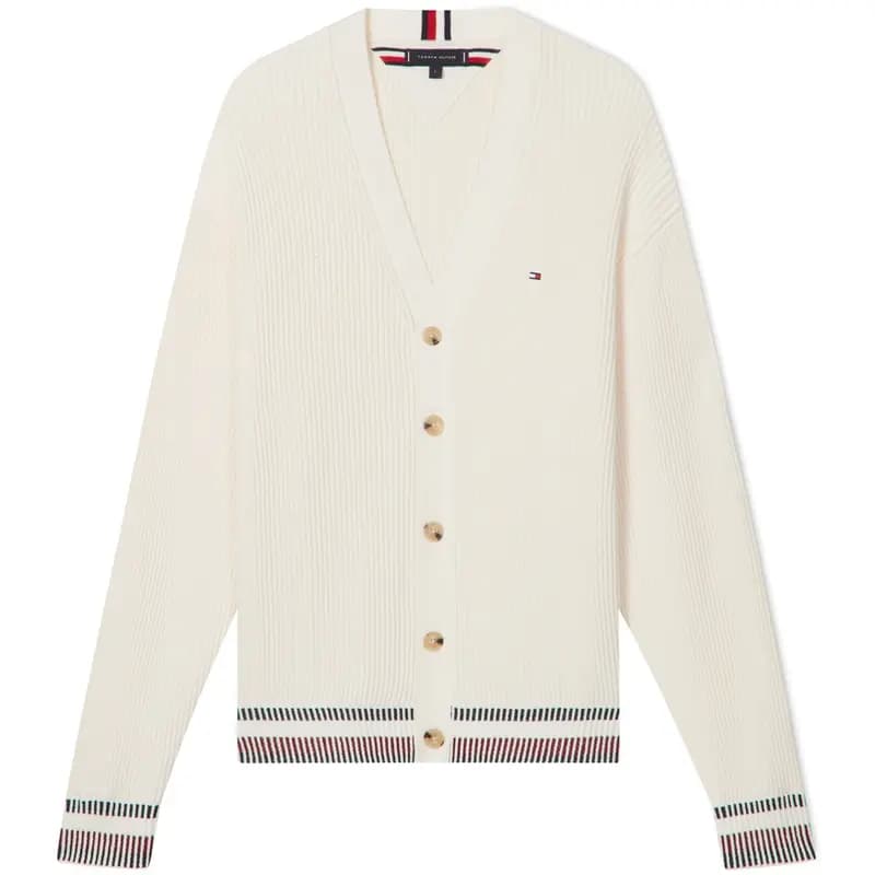 Tommy Hilfiger Kişi Cemper Ekru