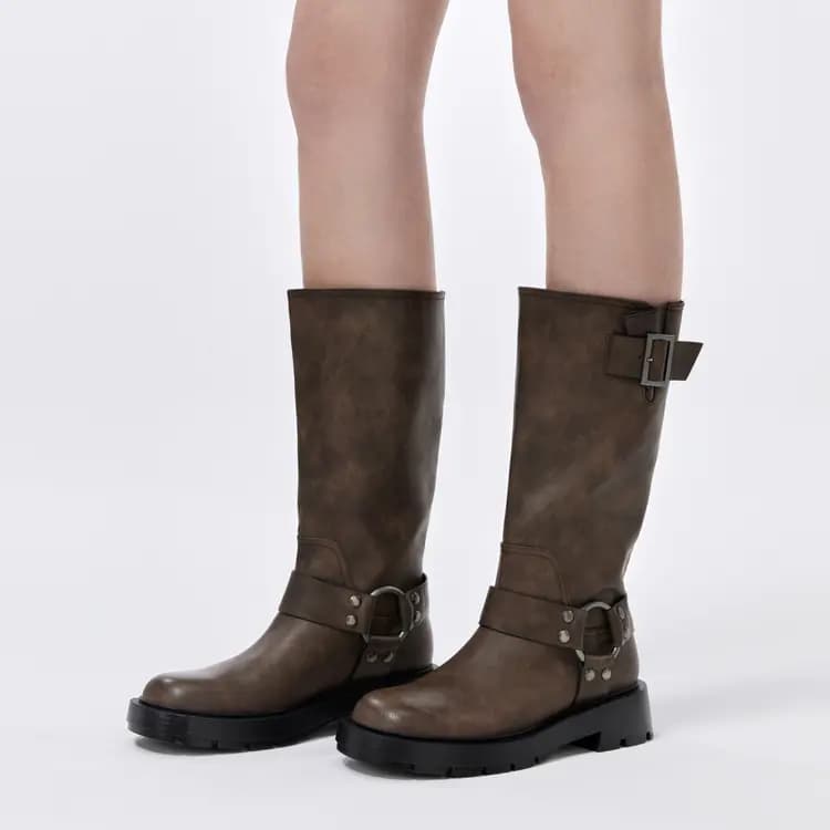 CHARLES&KEITH Qadın Uzunboğaz Çəkmə 8