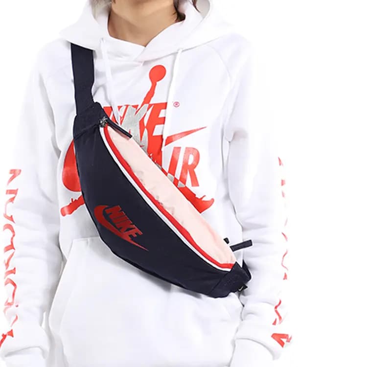 Nike Heritage Polyester Fanny Pack Unisex Blue Black 4