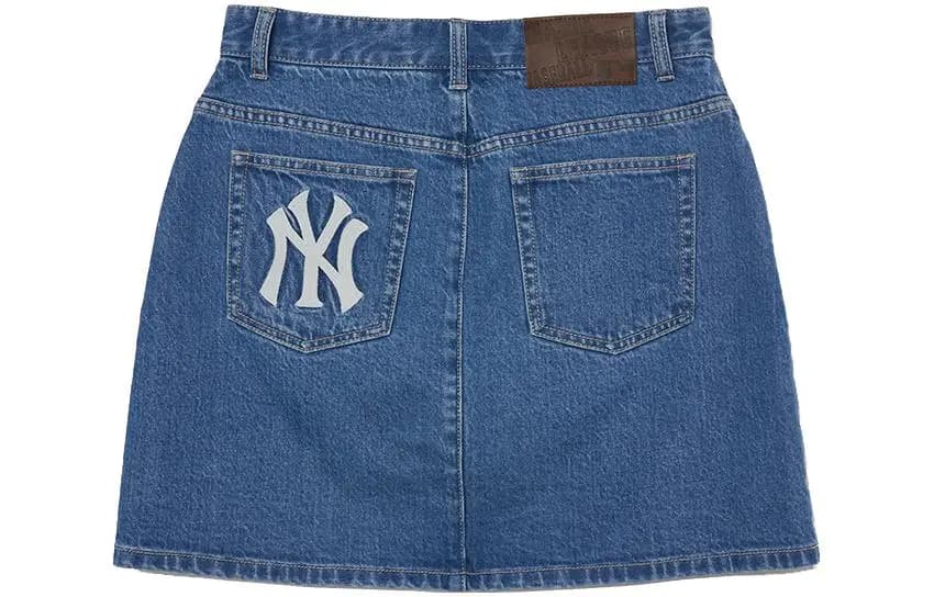 MLB Denim Short Skirt Qadın İndigo 2