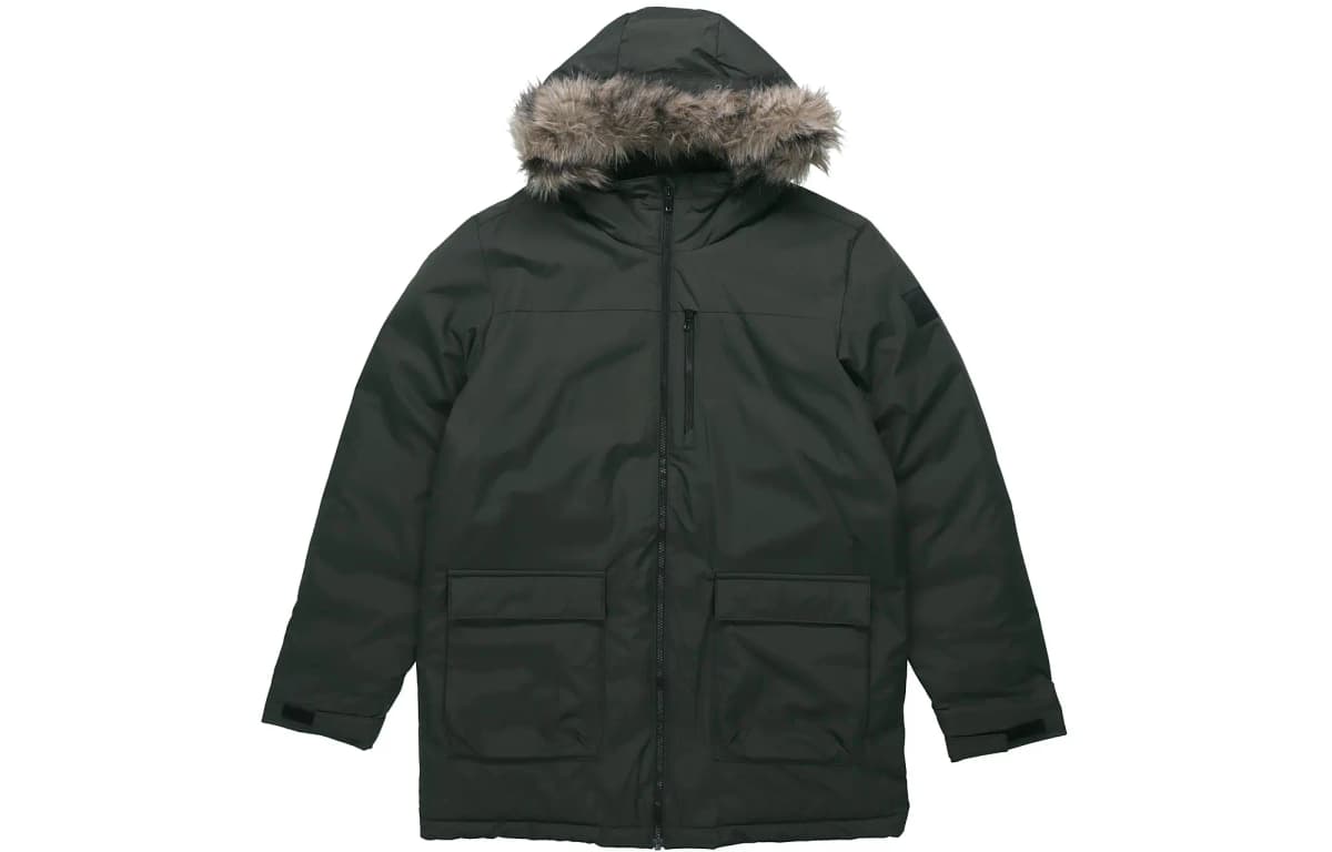 adidas Xploric Parka Kapüşonlu Puffer Pencək Kişi Boz-Yaşıl