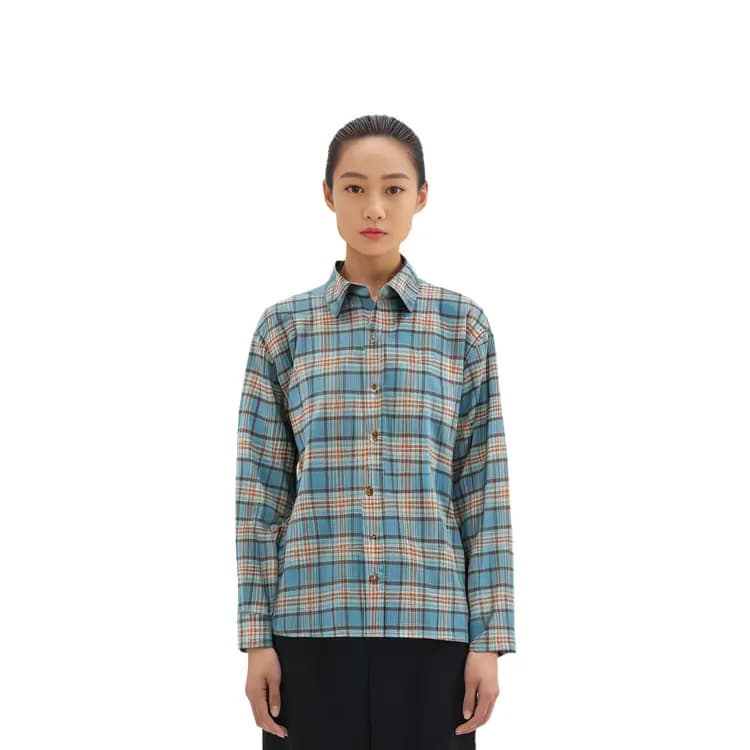UNIQLO Qadın Köynəyi Çəhrayı/Mavi 7