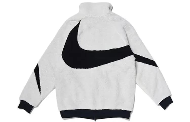 Nike Big Swoosh Reversible Boa Pencək Ağ/Qara 2